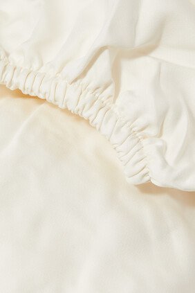 Supima Cotton and Silk Fitted Sheet Queen